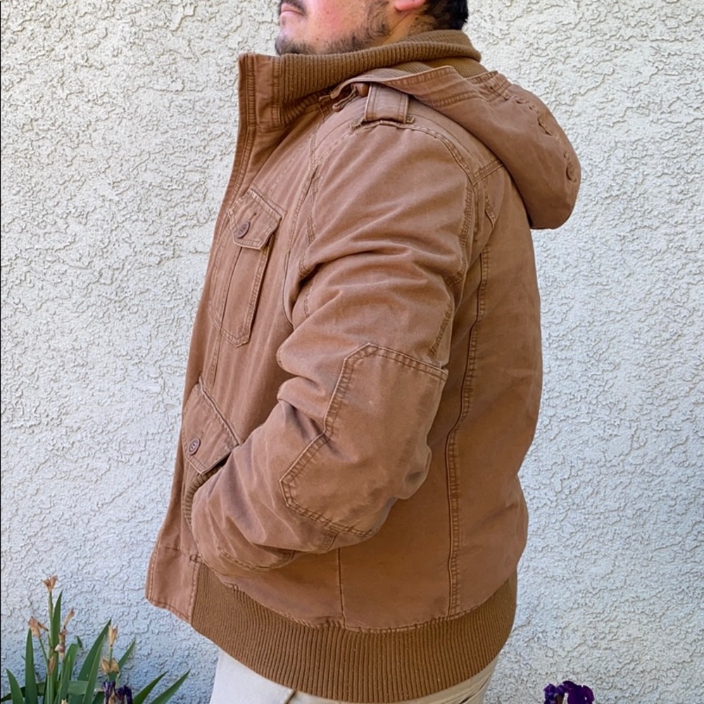 Men’s Vintage Brown Khaki Neutral Tan Levi’s Utility Barn Jacket Coat XXL 2XL 🧥 - Picture 3 of 13